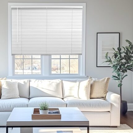 CHICOLOGY Blinds for Windows, Mini Blinds, Window Blinds, Door Blinds, Blinds & Shades, Camper Blinds, Horizontal Window Blinds, White (Commercial Grade), 31" W x 36" H