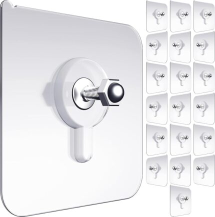 Dargoba Pvc Hooks For Wall Without Drilling 10 Pack,Self Adhesive Screw Hook,Wall Hooks For Hanging Strong,Sticky Hooks For Wall Hanger,Kitchen Accessories Items Hangers For...