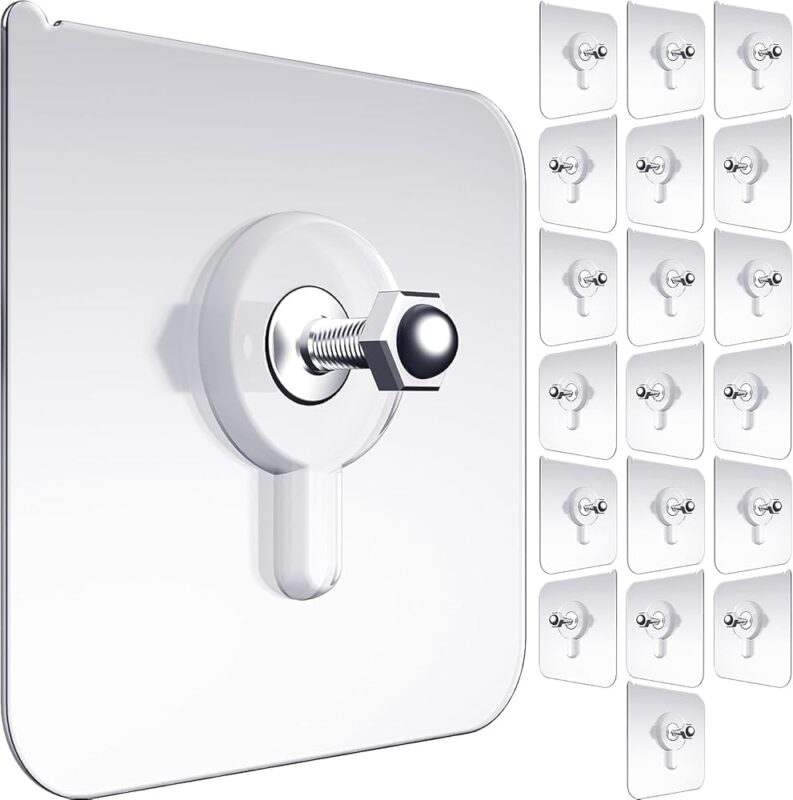 Dargoba Pvc Hooks For Wall Without Drilling 10 Pack,Self Adhesive Screw Hook,Wall Hooks For Hanging Strong,Sticky Hooks For Wall Hanger,Kitchen Accessories Items Hangers For...