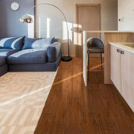 Kayra Decor PVC Flooring Sheets for Floor USA Standard SGS Approved– Durable Peel & Stick Wooden Design PVC Floor Tiles, DIY Carpet Tiles for Flooring – 18 Planks, 27 Square...