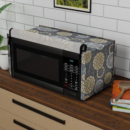 Kuber Industries 23L PVC Dustproof & Spill Resistant Microwave Cover with Ventillation Mesh | Durable Convection & Oven OTG Covers/Accessories for Home Decor | Multi...