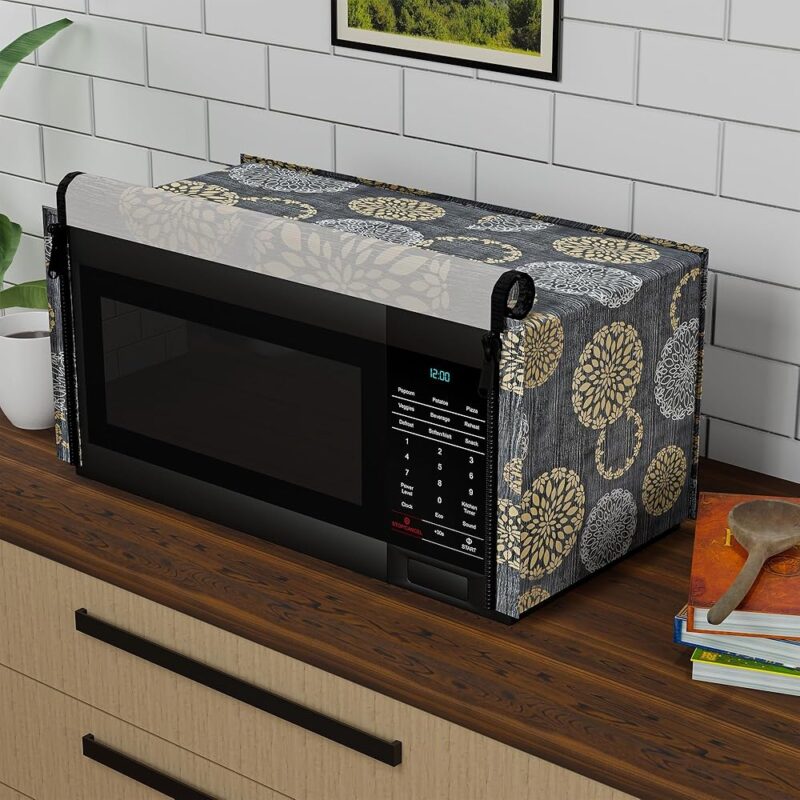 Kuber Industries 23L PVC Dustproof & Spill Resistant Microwave Cover with Ventillation Mesh | Durable Convection & Oven OTG Covers/Accessories for Home Decor | Multi...