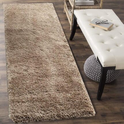Naze - Plush Shag Area Rug,/Carpet Modern Soft Carpet for Living Room, Bedroom, Hallway High Pile (Mouse, 16X24 Inch (40x60 CMS))