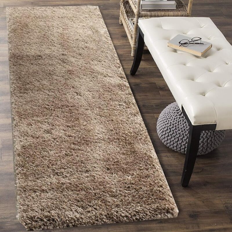 Naze - Plush Shag Area Rug,/Carpet Modern Soft Carpet for Living Room, Bedroom, Hallway High Pile (Mouse, 16X24 Inch (40x60 CMS))