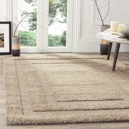 NOVELTY RUGS Luxurious & Premium Ultimate in Soft Flooring with Sleek and Stylish Microfiber Carpet for Modern Living(2x6feet,Beige)