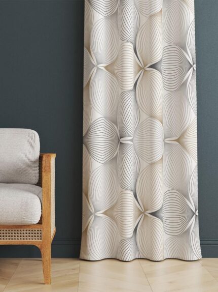 THE PARDA - Modern Abstract Print Blackout Curtains | Premium Fabric Digital Print, 80% Room Darkening | Ideal for Living Room, Bedroom, Windows, and Doors | 8 Feet Long, 2...