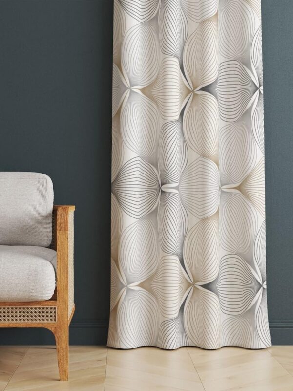 THE PARDA - Modern Abstract Print Blackout Curtains | Premium Fabric Digital Print, 80% Room Darkening | Ideal for Living Room, Bedroom, Windows, and Doors | 8 Feet Long, 2...