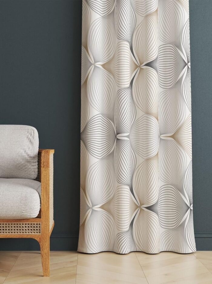 THE PARDA - Modern Abstract Print Blackout Curtains | Premium Fabric Digital Print, 80% Room Darkening | Ideal for Living Room, Bedroom, Windows, and Doors | 8 Feet Long, 2...
